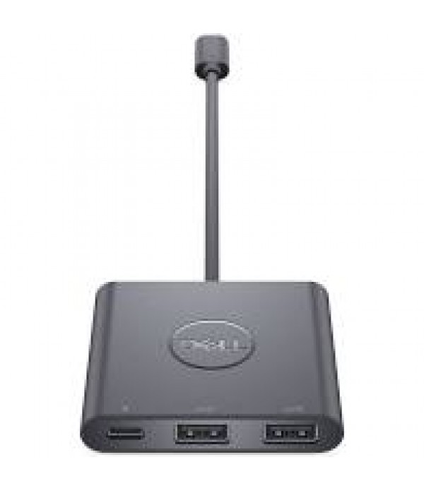Adaptor Dell 470-AEGX, 2x USB-A - 1x USB-C, Black